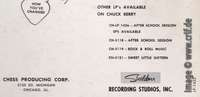 Sheldon Recording Studios logo on CHESS LP-1432