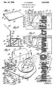 Jack Wiener, Patent Drawing, Sound emitting device