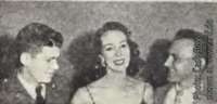 Photo of Jack Wiener with Lisa Kirk and Lou Powers, Cash Box 21.3.1959, page 42